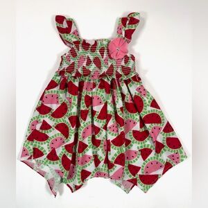 GOODLAD Girls Watermelon Print Sundress Pink Red Summer Dress Size 4T